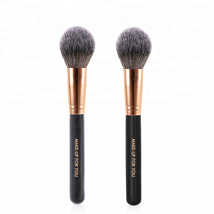 Glitter Black Wood Vegan Synthetic Beauty Needs Makeup Powder Brush Face Blending Brush