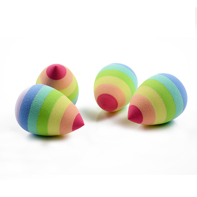 Popular Washable Laser Custom Logo Functional Professional Rainbow Beauty Sponge Blender