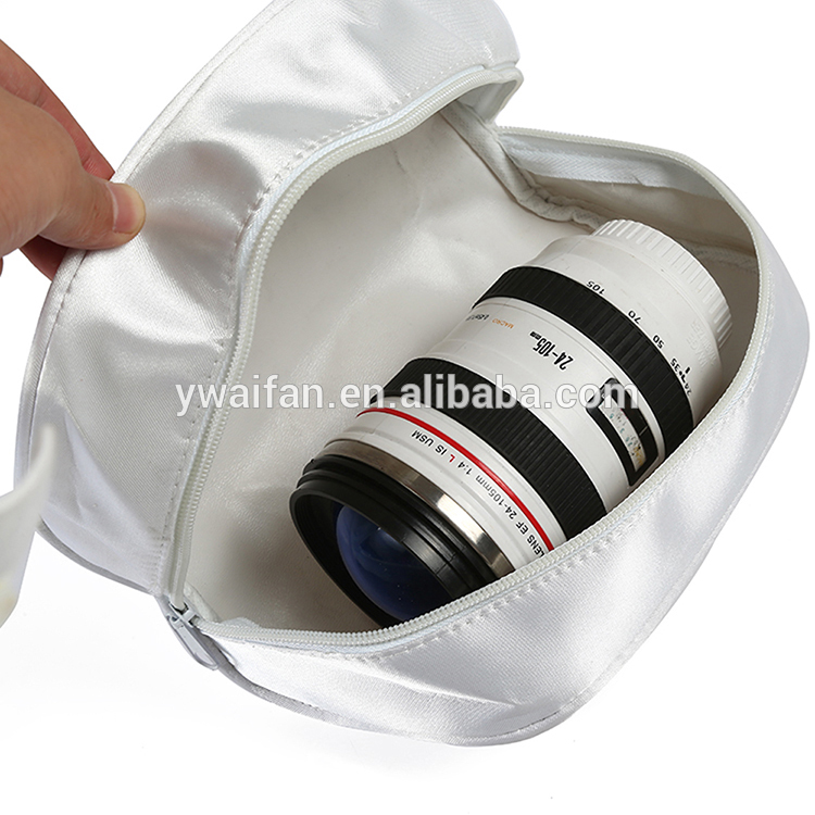 White Customized Travel Cosmetic bag Toiletry Satin Makeup Storage Organizer Hanging Toiletry