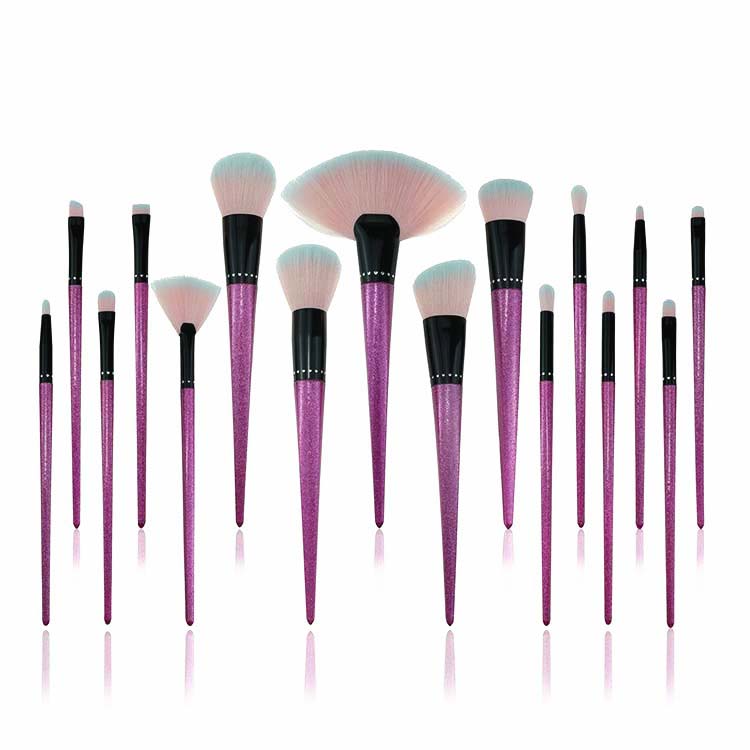 Factory wholesales synthetic OEM 16pcs cosmetic make up brushes makeup set