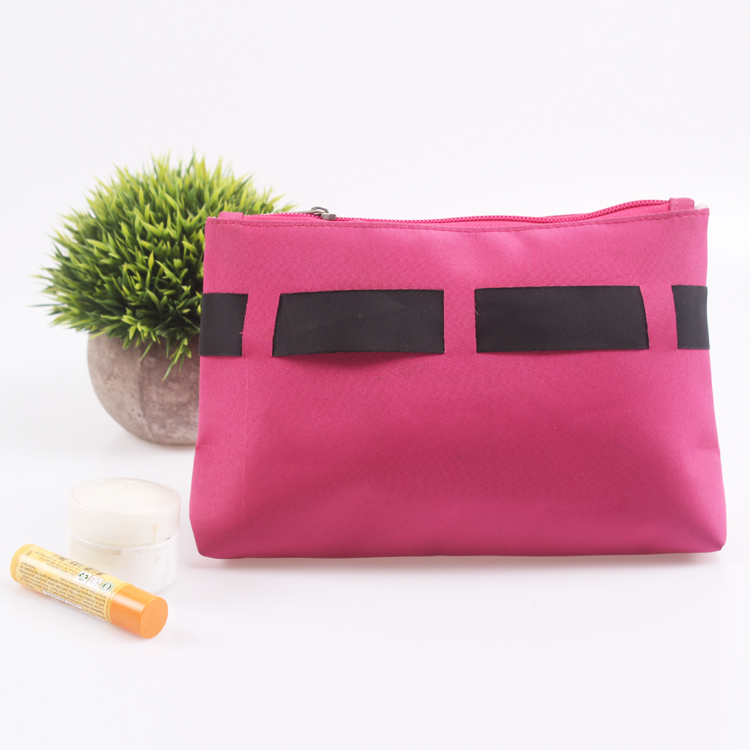 Customize Made Polyester Cosmetic Zipper Pouch Beauty Makeup Travel Bag