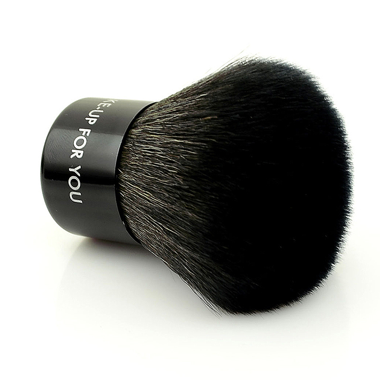 Private Label Synthetic Wooden Handle Mushroom Shape Powder Kabuki Makeup Brush