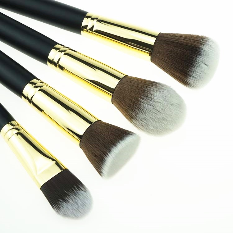 Color 8pcs cream makeup brushes oval set