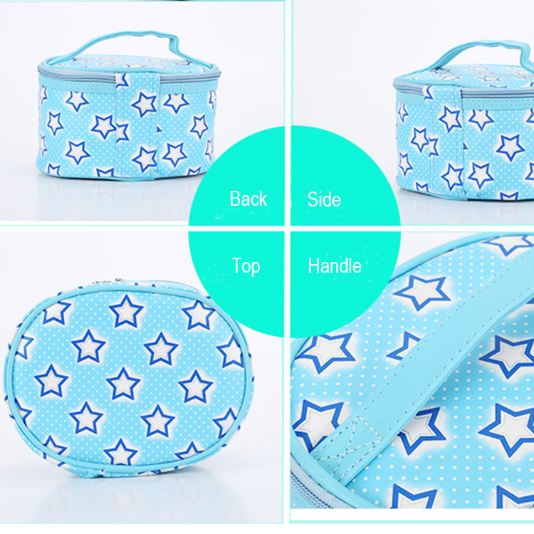 High Quality Stock Print Zipper Pouch Women PU leather Makeup Bags Cosmetic Bag