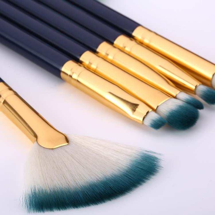 Professional 9 Pcs Cosmetic Golden Free Sample Custom Logo Makeup Brushes Set