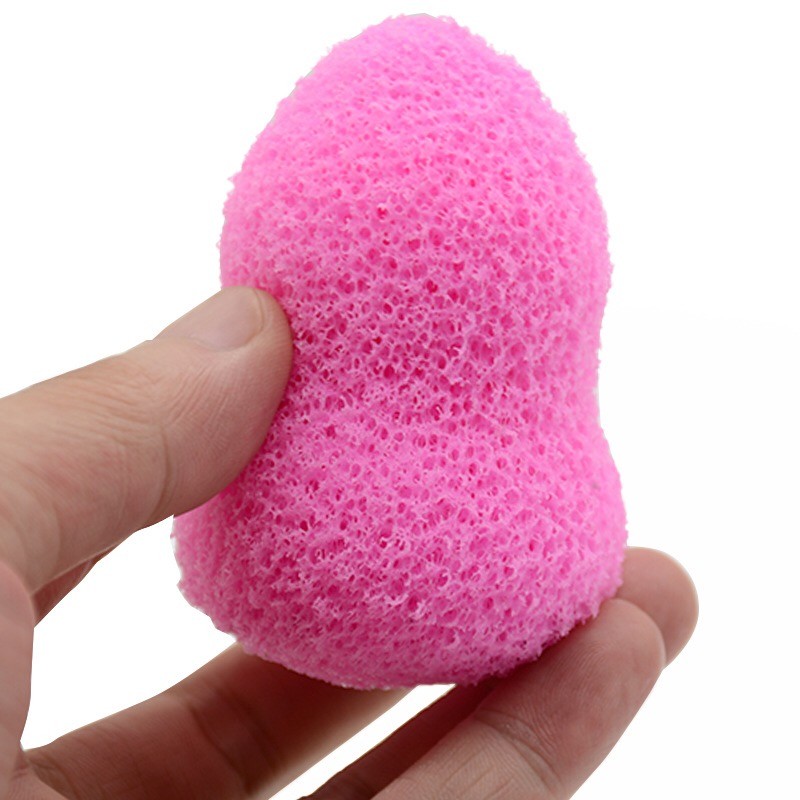 Wet water enlarges non-latex face wash and makeup remover sponge cleaning sponge
