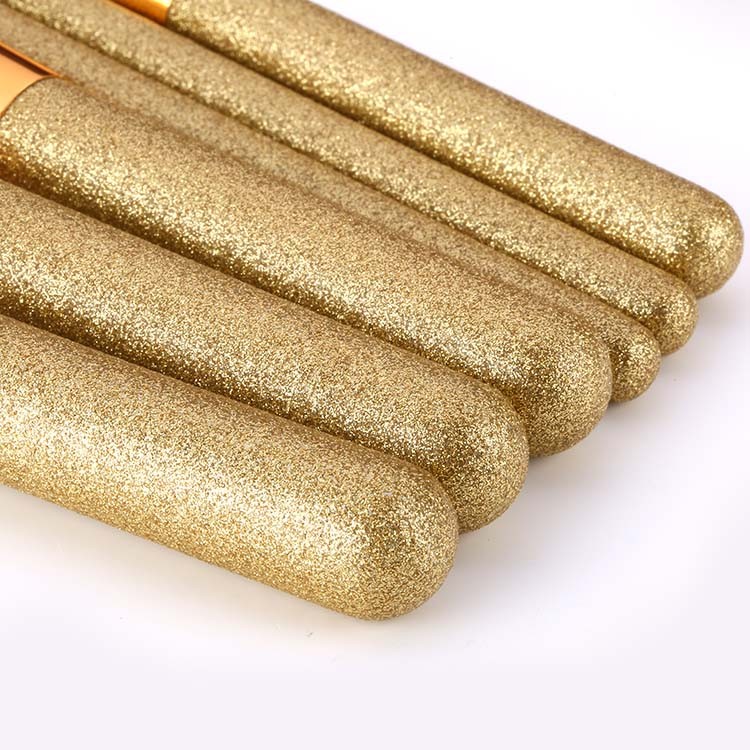 9 pcs Newest Hottest Fashion makeup tools Travel golden makeup brush set