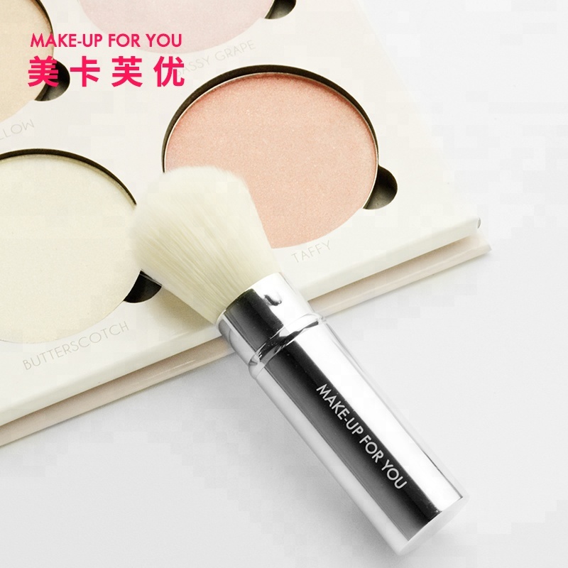 Synthetic Fibre Retractable Oval Kabuki Brush Private Label Pretty Makeup Brush For Powder
