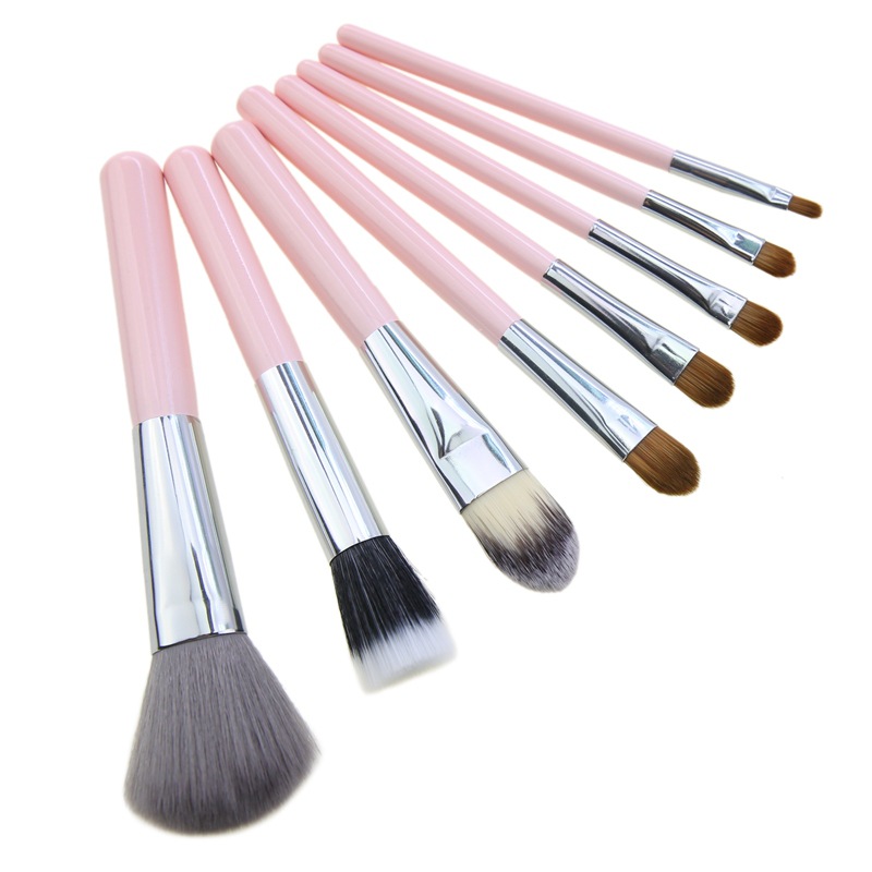 8pcs private label brushes makeup brush set pink oem