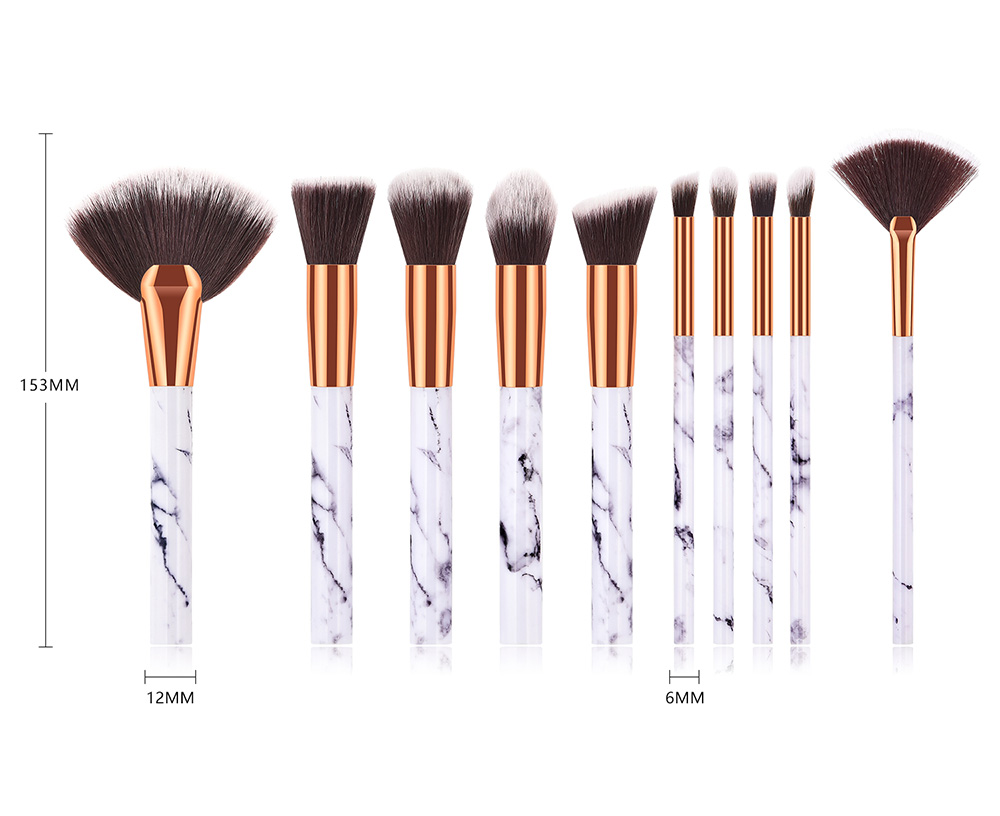 Hot Marble Make Up Sponge Puff Marble Makeup Brushes With PU Pouch