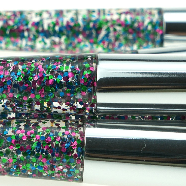 5 Pcs Private Label Glitter Makeup Brush Set Acrylic Makeup Brush Set