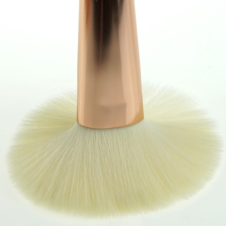 High quality synthetic hair rose gold makeup brushes set with PVC bag