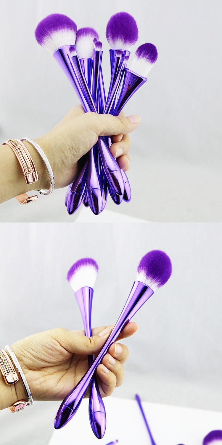 high quality 10pcs goblet purple make up brushes makeup brush set
