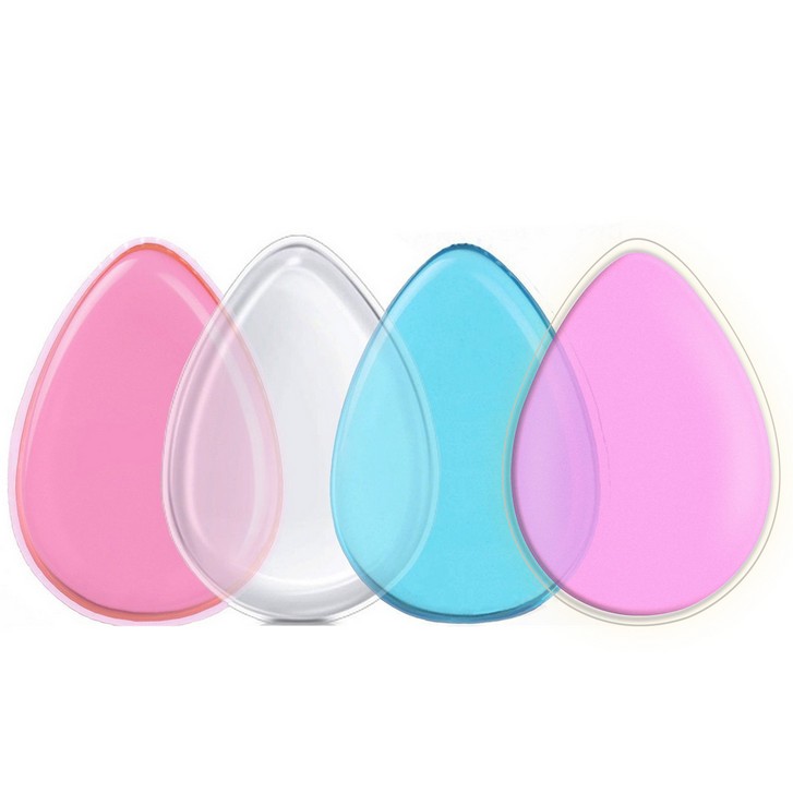Hot selling Cosmetic Various shape Makeup Liquid Use Transparent Silicone Puff Beauty Products