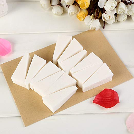 24 Pieces/Block Cosmetic Wedges Foundation Sponge Nail Art Sponges Triangle Facial Sponge latex free