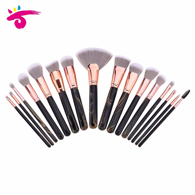 Free Samples Marble 16 pcs Maquiagens Makeup Accessories Makeup Brushes Set