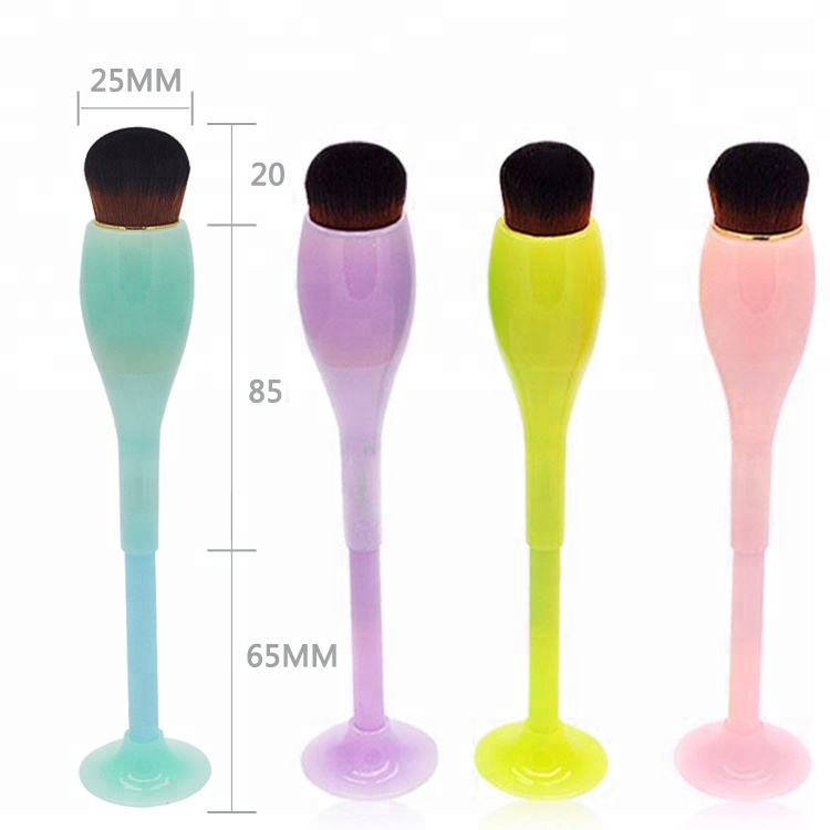Customized Logo Wine Cup Like Synthetic Decorative Flawless Blush Brush