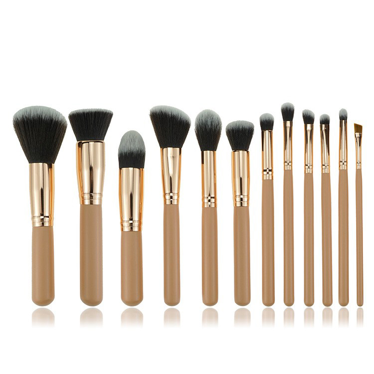 12Pcs Professional Makeup Brushes Your Own Brand Rose Golden Brush