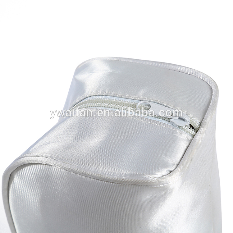 White Customized Travel Cosmetic bag Toiletry Satin Makeup Storage Organizer Hanging Toiletry