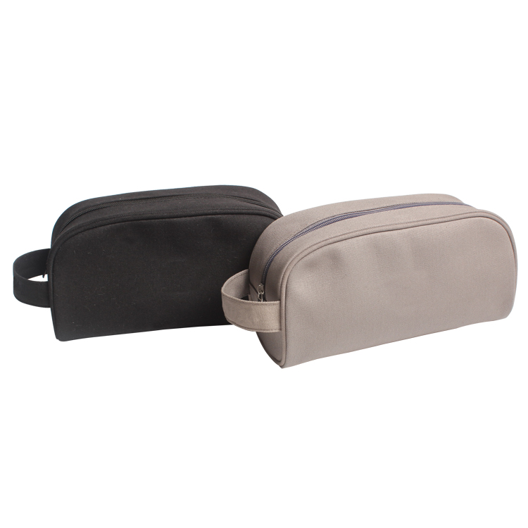 Plain Makeup Bag Canvas Cosmetic Bag With Zipper Travel Toiletry Bag