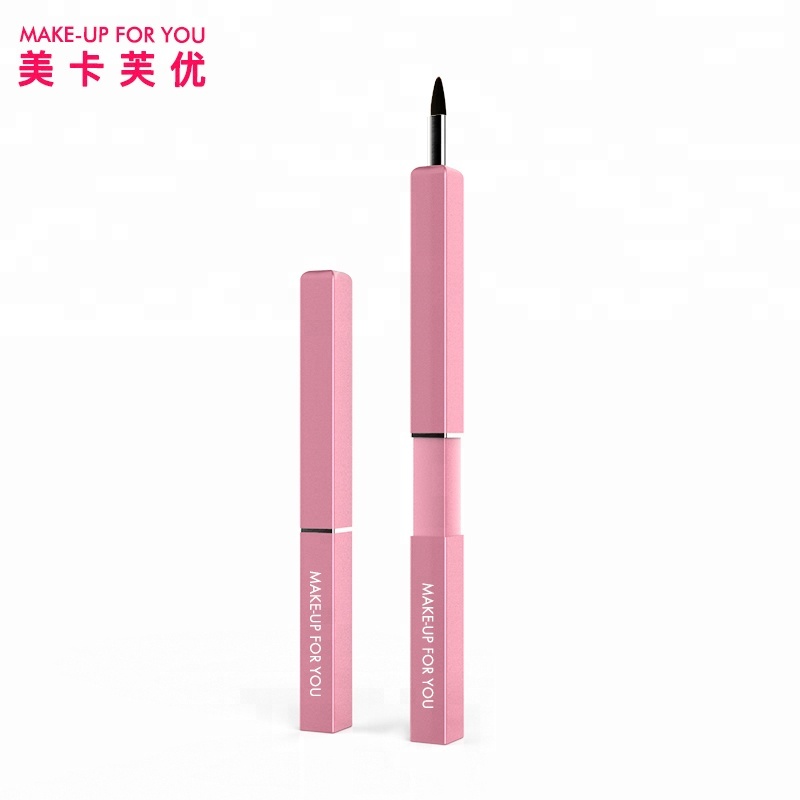 New Design Portable Retractable Lip Brush for Lipstick Lip Gloss Liner Brush Nylon Hair Makeup Brush