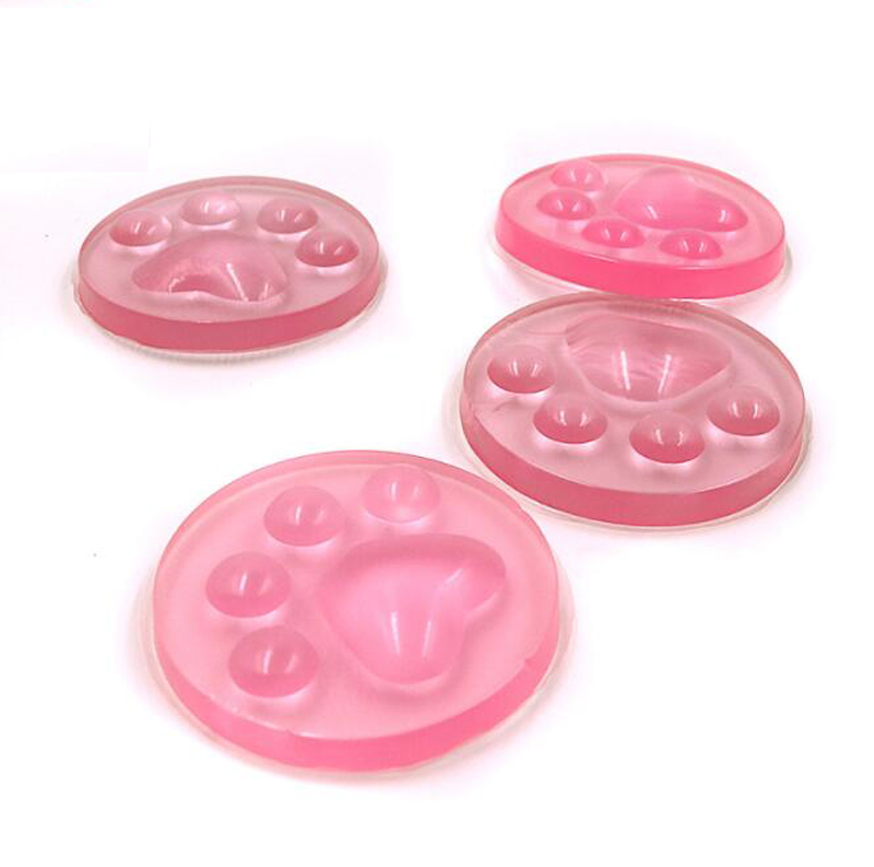 Newest Hot Cat Foot Shape Silicone Puff Pink Color Cute Makeup Sponge Puff