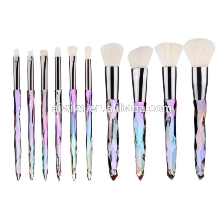 5pcs 10pcs Wholesale Good Price Private Label Crystal Handle Makeup Brush Set