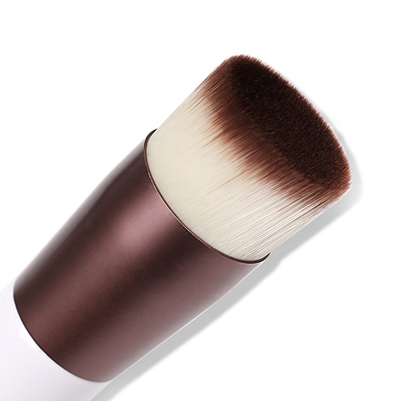 High Quality Lady White Handle Density Synthetic Foundation Brush Makeup With Box