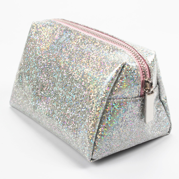 Shiny PU Laser Cosmetic Pouch Customize Made Cosmetic Pouch Bag Makeup Holder