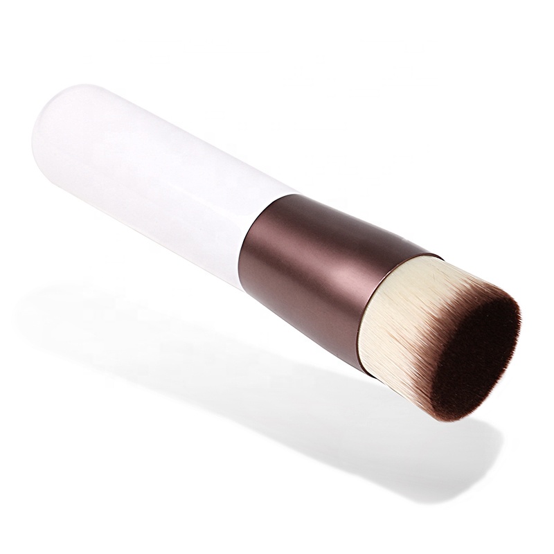 High Quality Lady White Handle Density Synthetic Foundation Brush Makeup With Box