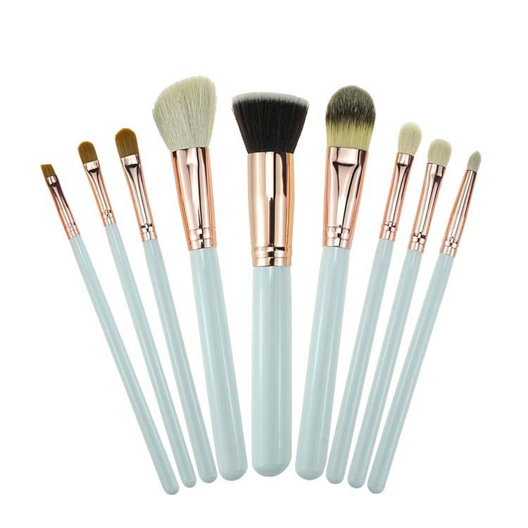 9Pcs Rose Brush Vegan Hair Makeup Brushes Cosmetics Makeup Brushes