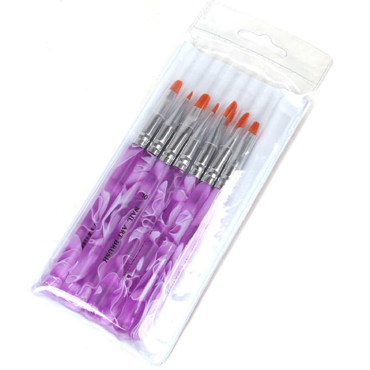 Hot selling professional acrylic handle UV gel nail art design nail gel brush
