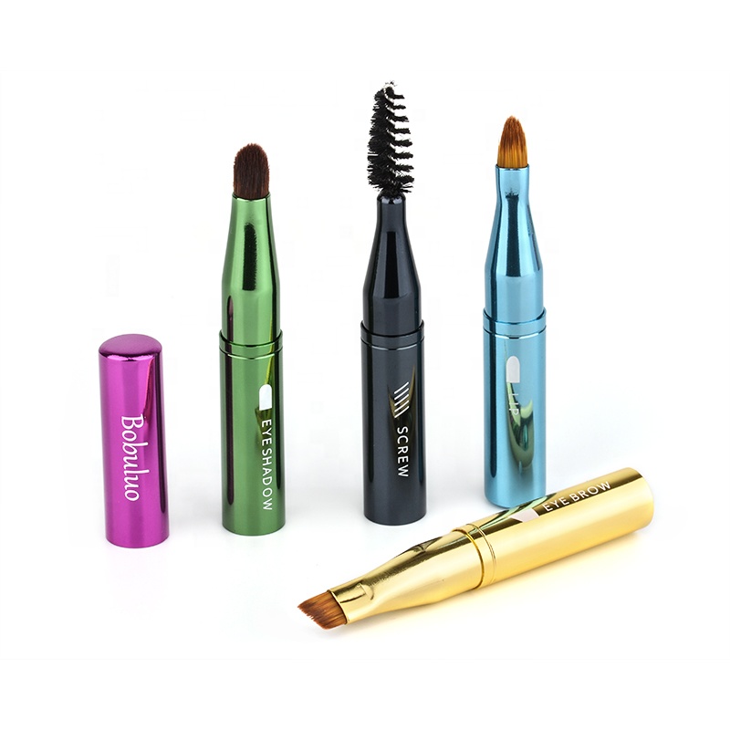 Unique 4 In 1 Metal Makeup Brush For Eye Cosmetic