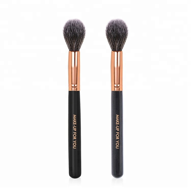 Glitter Black Wood Vegan Synthetic Beauty Needs Makeup Powder Brush Face Blending Brush