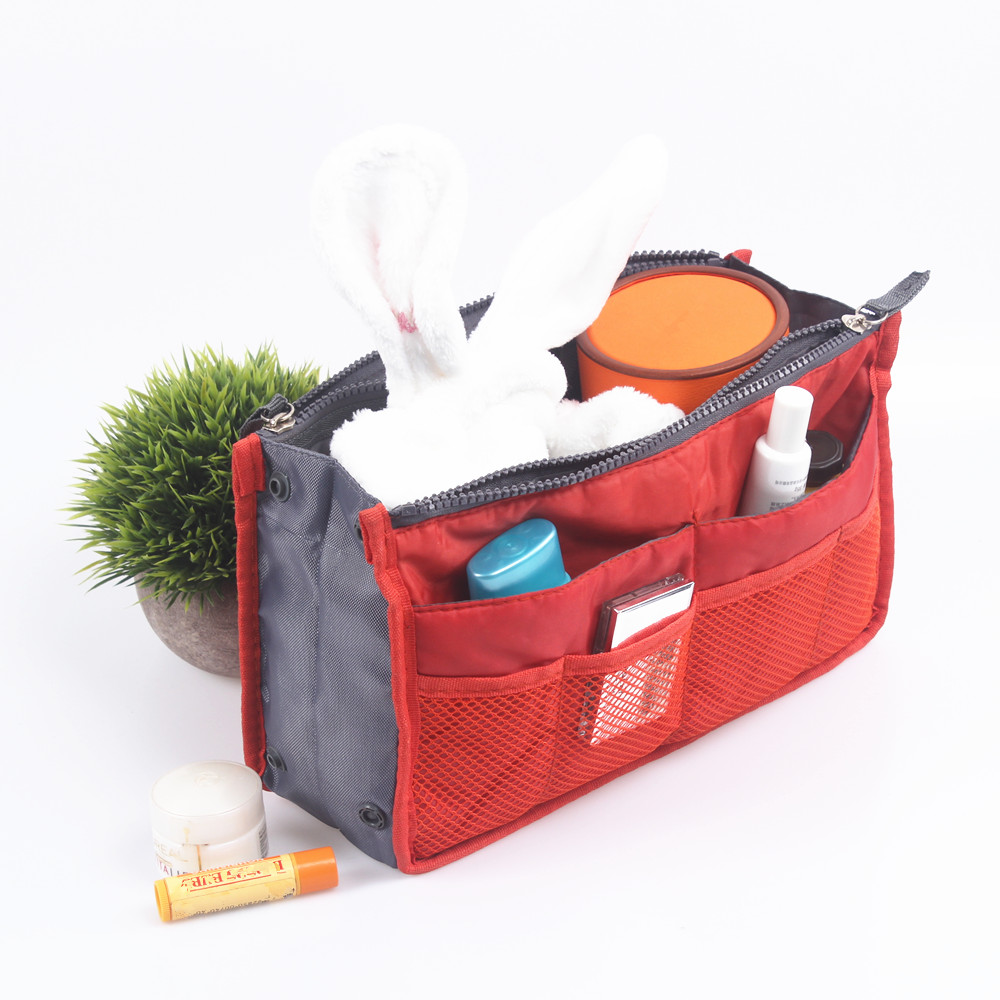 Multi-Pocket Purse Organizer with Handle Insert Handbag Organizer