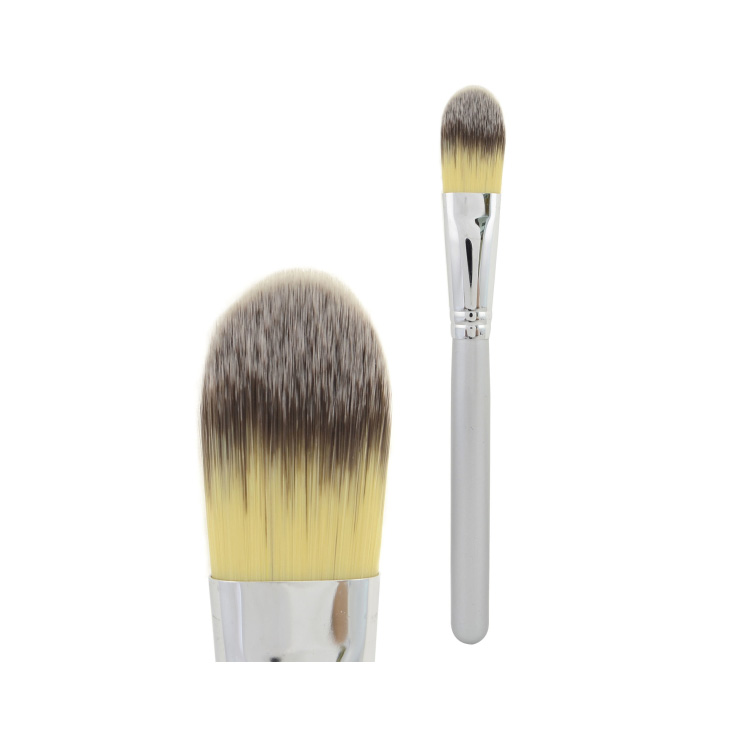 Wood handle single facial mask brush with synthetic hair