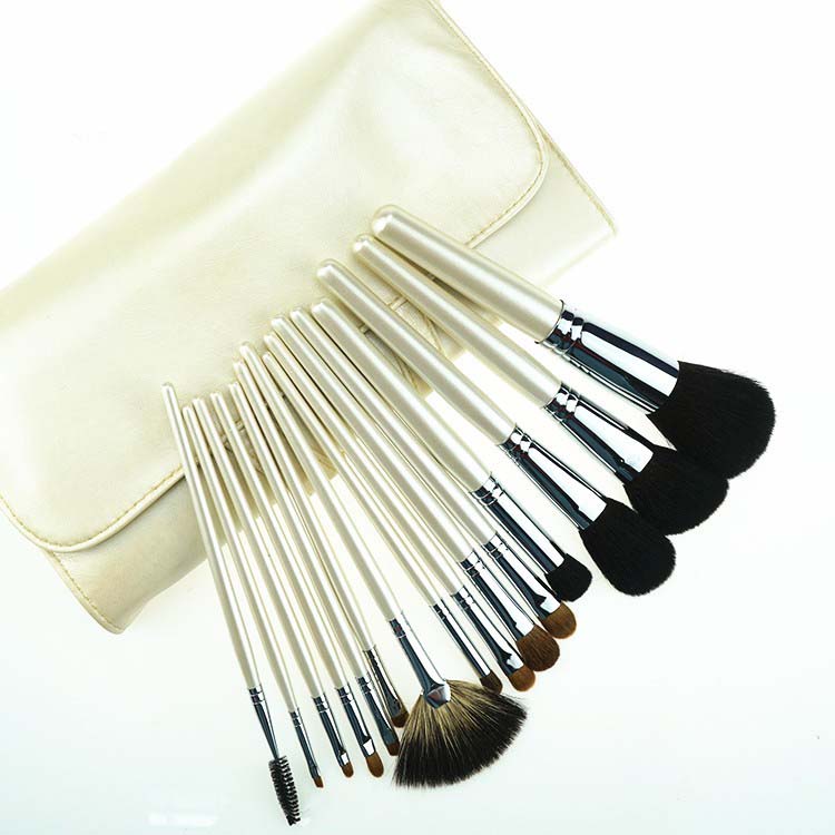 2019 best quality white animal hair OEM brochas de maquillaje makeup brushes set