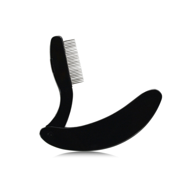 Foldable Stainless Steel Eyebrow Eyelash Brush Mascara Comb
