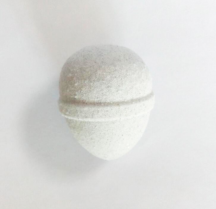 White drop Makeup Sponge with silver glitter