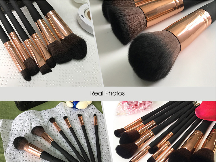 Private Label 10pcs Ergonomic Microphone Dotted Design Makeup Brushes