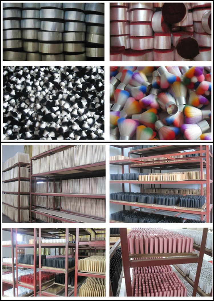 Metal Base Foundation Sponge Non-latex Sponge Kabuki Brush