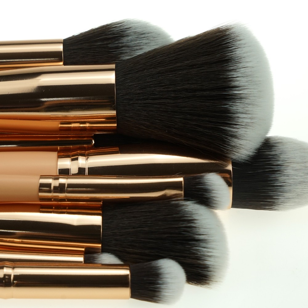 12Pcs Professional Makeup Brushes Your Own Brand Rose Golden Brush