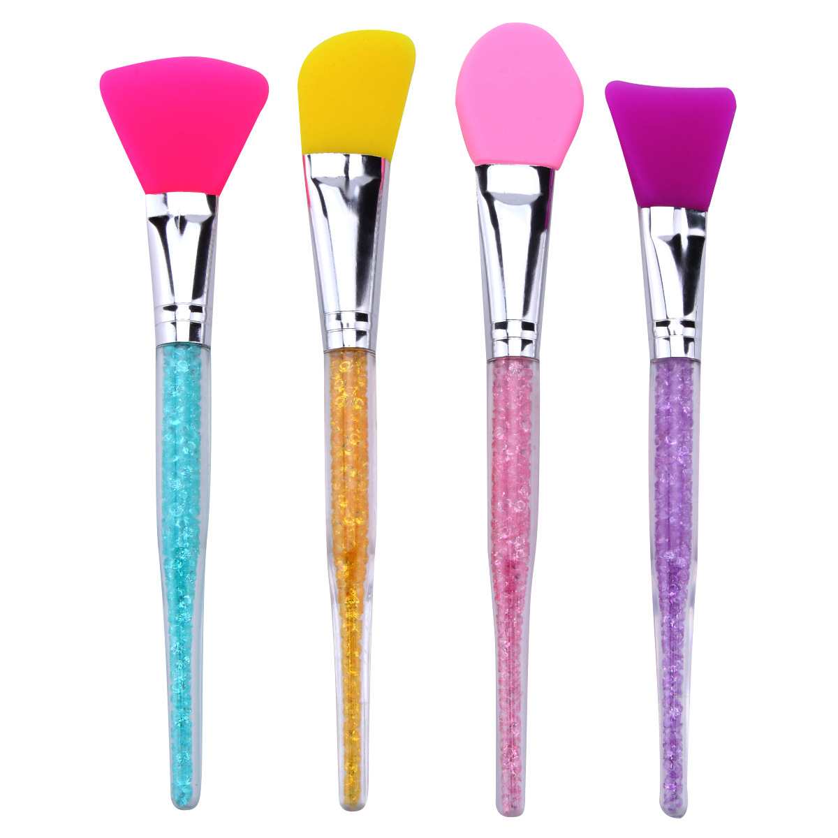 Bling brush set glitter acrylic handle makeup brushes face brush