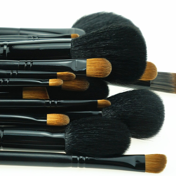 32Pieces Shenzhen Factory Professional Customized Black Cosmetic Brush Set Pouch