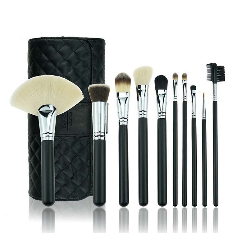 10pcs OEM professional cosmetic makeup brush case makeup brushes makeup with bag