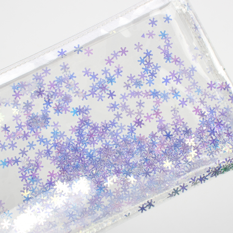 Transparent Glitter Cosmetic Bag Zipper Glitter Makeup Bag Organizer Clutch