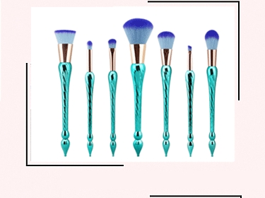 High Quality 8 PCS Portable Soft Hair Pink White Makeup Brush Set with Case