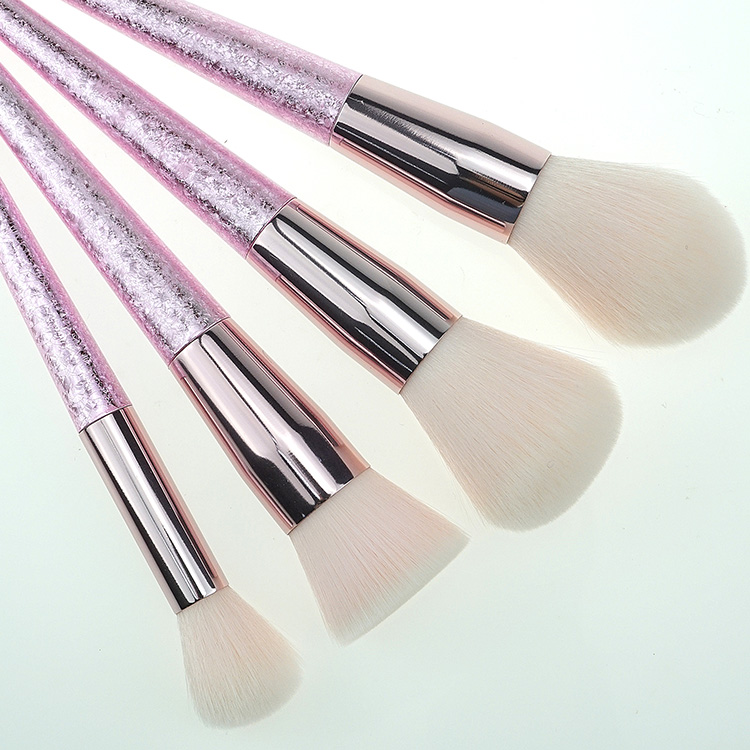Best Sellers 10PCS Pink Glitter Makeup Brush Set Premium Vegan Brushes