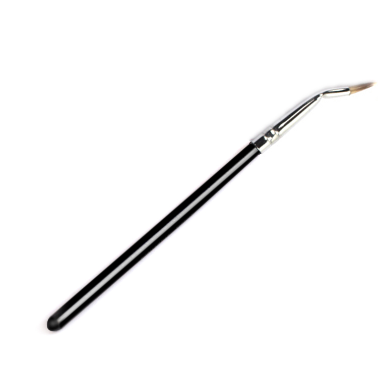Ultra fine bent eyeliner brush with high quality synthetic hair