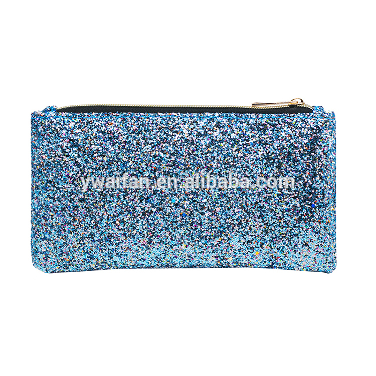 Sequin Cosmetic Travel Toiletry Makeup Bag Lipstick Brushes Organizer